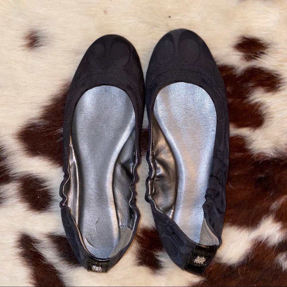 coach black flats